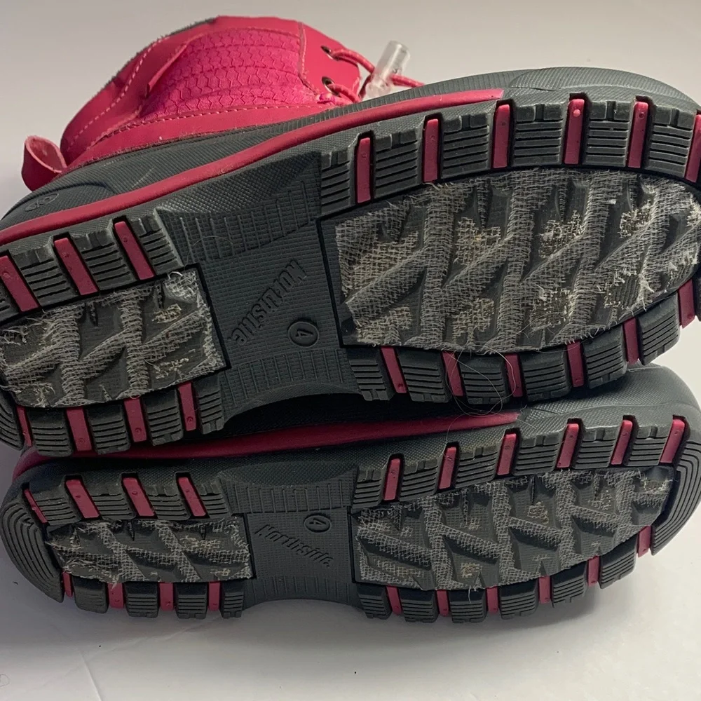 Girls northside size 4 pink and gray Snow Winter Boots